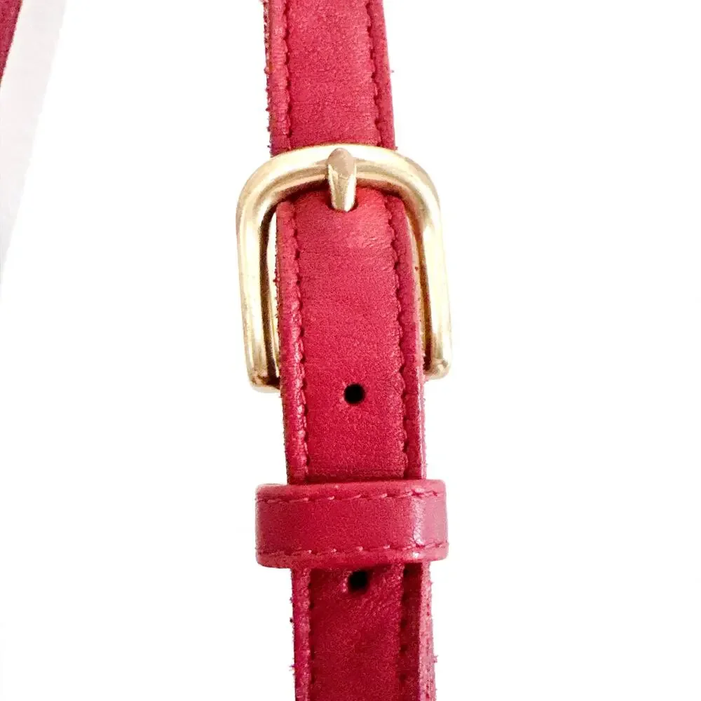 VINTAGE COACH LEATHER DAYPACK BACKPACK - RED